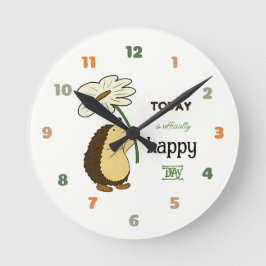 Schattigee egel met bloem ronde klok