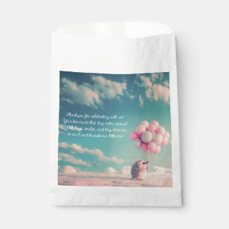 Schattigee egel met verjaardagsballonnen, aanpasba bedankzakje