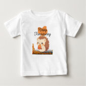 Schattigee egel Thanksgiving T-shirt Baby (Voorkant)