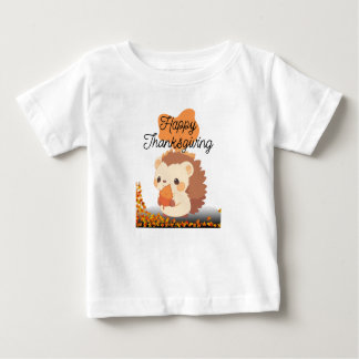 Schattigee egel Thanksgiving T-shirt Baby