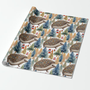 Schattigee egel vakantiebomen cadeaupapier