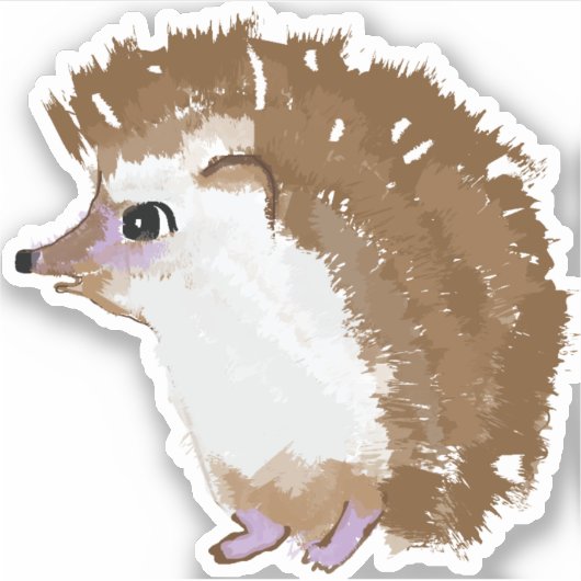 Schattigee egel waterfles sticker (Voorkant)