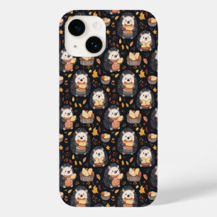 Schattigee egels met brood en herfstbladeren Case-Mate iPhone 14 hoesje