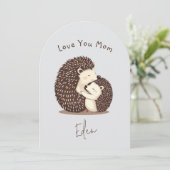 Schattigee Egels Mom aangepaste foto & bericht Arc Kaart (Staand voorkant)