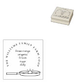 Schattigee Eggs Karton Custom Family Farmhouse Rubberstempel (Gestempeld)