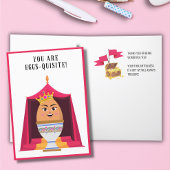 Schattigee Eggs-quisite bedankkaart