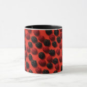 Schattigee eigentijdse BlackBerry Art Pattern Frui Mok (Midden)