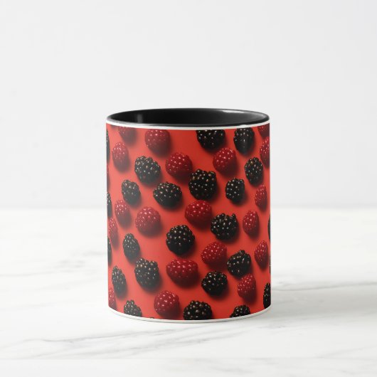 Schattigee eigentijdse BlackBerry Art Pattern Frui Mok (Midden)
