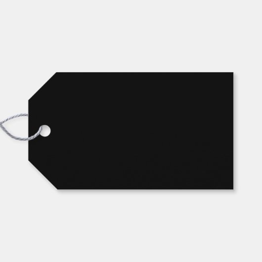 Schattigee Elegante Retro Zwart en Wit Vrolijk Ker Cadeaulabel (Achterkant Horizontaal)