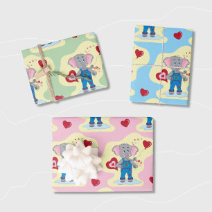 Schattigee Elephant Baby shower Wrapping Paper She
