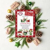 Schattigee Elf Noordpool Kerstfeest Uitnodiging