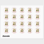 Schattigee Elfen Holly Jolly Custom Christmas Ronde Sticker (Vel)