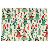 Schattigee Elfen Kerst Seizoen Groot Cadeauzakje (Achterkant)