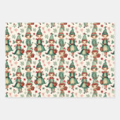 Schattigee Elfen Kerst Seizoen Inpakpapier Vel (Voorkant 3)