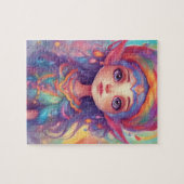 Schattigee elfprinses in betoverd bos legpuzzel (Horizontaal)