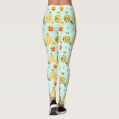 "Schattigee Emoji Pattern Enjoy Faces" Leggings (Achterkant)