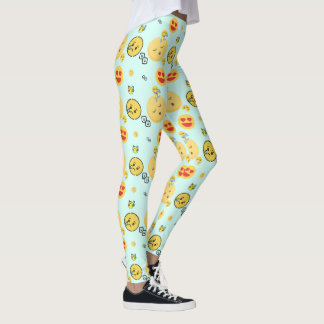 "Schattigee Emoji Pattern Enjoy Faces" Leggings