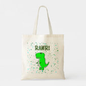 Schattigee en Angry T-Rex RAWR Paint Splatter Tote Bag (Achterkant)