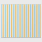 Schattigee en chique warme gele en baby blauwe str cadeaupapier (Vlak)