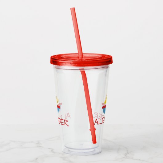 Schattigee en eenvoudige Speelgoed Zeilboten Geper Acryl Drinkbeker (Links)