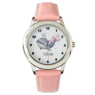 Schattigee en eigenzinnige kleine walvis horloge