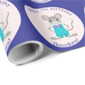 Schattigee en elegante kleine muis aangepaste Verj Cadeaupapier (Rol Hoek)