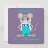 Schattigee en elegante kleine muis aangepaste Verj Kaart (Voorkant)