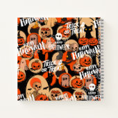 Schattigee en enge Halloween Spooky vibes Notitieboek (Achterkant)