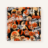 Schattigee en enge Halloween Spooky vibes Notitieboek (Voorkant)