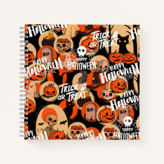 Schattigee en enge Halloween Spooky vibes Notitieboek