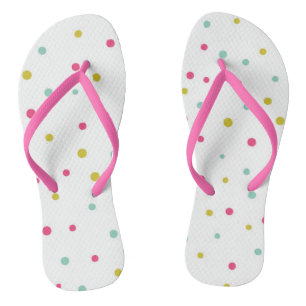 Schattigee en feestelijke kleurrijke Confetti Stip Teenslippers