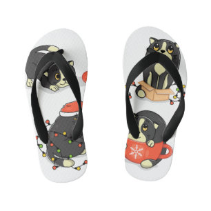 Schattigee en Funny Christmas Cats Kinder Teenslippers