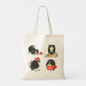 Schattigee en Funny Christmas Cats Tote Bag (Achterkant)