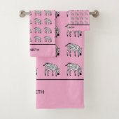 Schattigee en gelukkige Keniaanse Zebra Bad Handdoek (Insitu)