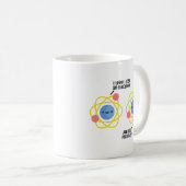 Schattigee en grappige atoom science grap woordspe koffiemok (Voorkant rechts)