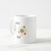 Schattigee en grappige atoom science grap woordspe koffiemok (Voorkant links)