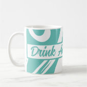 Schattigee en grappige Drink en fluister turquoise Koffiemok (Links)