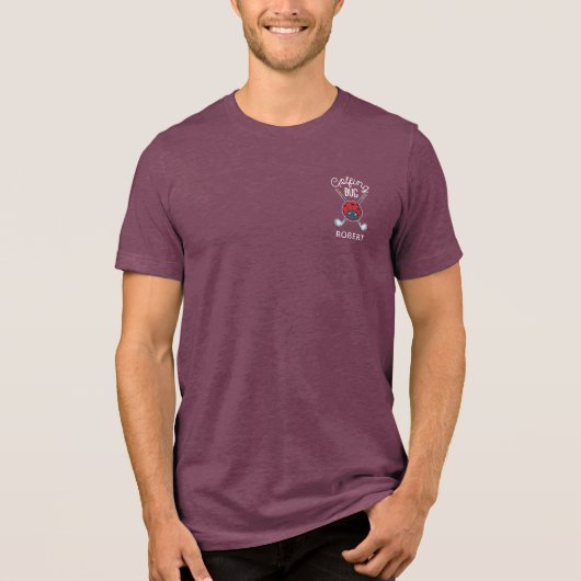 Schattigee en Grappige Golfen Bug Modern Custom Tri-Blend Shirt (Voorkant)