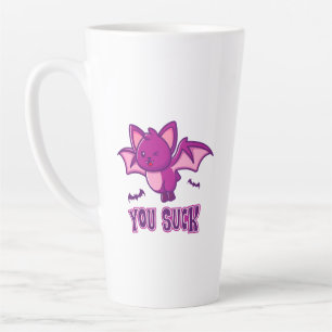 Schattigee en grappige Halloween Vampire Bats You Latte Mok