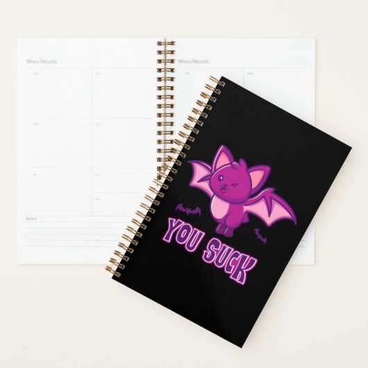 Schattigee en grappige Halloween Vampire Bats You Planner (Display)