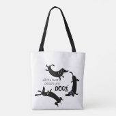 Schattigee en grappige hondenliefhebber draagtas (Achterkant)