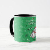 Schattigee en grappige kat kerst vrolijke groeten mok (Voorkant links)