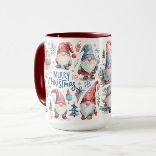 Schattigee en grappige kerstkabouters mok (Voorkant links)