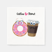 Schattigee en grappige koffie houdt van donut papi servet (Voorkant)