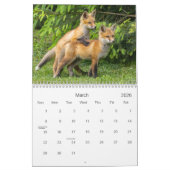Schattigee en grappige rode vossen kalender (Mar 2026)