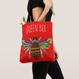 Schattigee en kleurrijke Bumble Bee Canvas tas