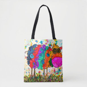Schattigee en kleurrijke Canvas tas