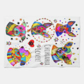 Schattigee en kleurrijke Chihuahua Lover keukenhan Theedoek (Horizontaal)