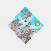 Schattigee en kleurrijke Corgi servetten (Hoek)