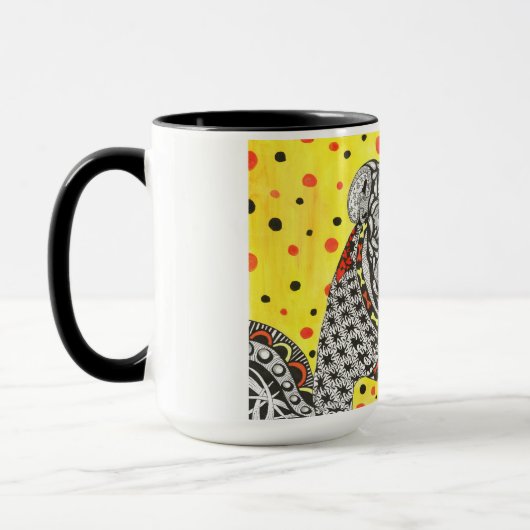 Schattigee en kleurrijke Engelse Bulldog Mok (Links)